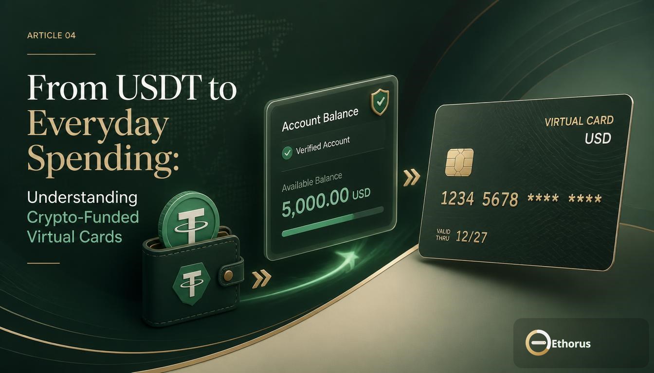 De USDT al gasto diario: Entendiendo las tarjetas virtuales financiadas con cripto imagen de portada